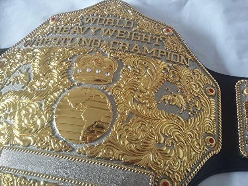Big Gold Championship Title Belt Replica, Add Your Name Plate, 2 Days Production Time, 7 lbs.