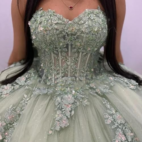 Lace Appliques Quinceanera Dresses Ball Gown Puffy Off Shoulder Tulle Prom Dress Sweet 15 16 Dresses for Women3