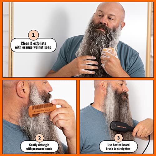 Beard Straightener For Men Kit - Includes Portable Heated Beard Brush thumb #4