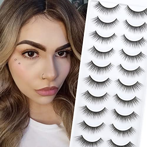 OBEYA 10 coppie ciglia finte Wispies occhio ciglia...