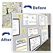 VAIIGO 20 Pack Magnetic Sign Holder 8.5 x 11, Self-Adhesive Magnetic Picture Frame & Document Holder for Wall, Door, Fridge, Glass - Double-Sided Magnetic Frame for Poster & Paper Display (Silver)