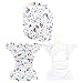 Langsprit Baby Cloth Diaper with Highly Absorbent Inserts & Wet Bag,Reusable Unisex Baby Diapers (Space)