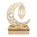 Produktbild S-TROUBLE 2020 New Eid Mubarak Ramadan DIY Holz LED dekorative Licht Mond Moschee Stern Islam Hängende Anhänger Home Room Tischdekoration Handwerk