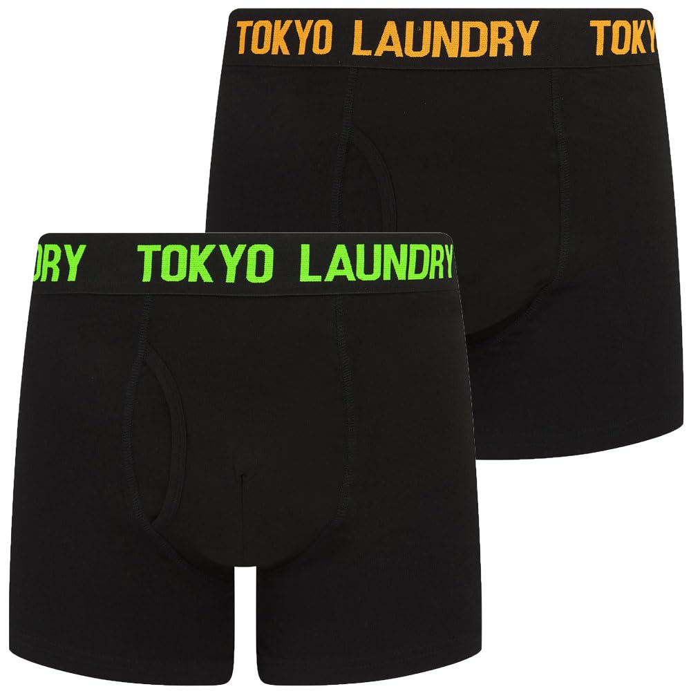Tokyo Laundry Men's 2 Pack Gift Box Stretch Cotton Boxer Shorts Set