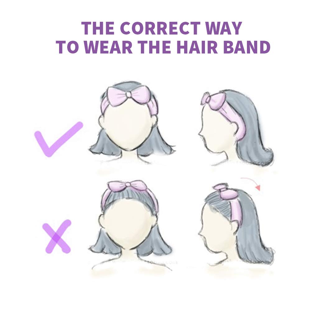 Teenitor 5pcs Cute Cat Ears Headbands - Elastic Women's Lovely Etti Hair Band, Spa Shower Face Washing Hairband Facial Headband Make Up Wrap Head Band Washable Colourful Cloth Fits All Head Sizes