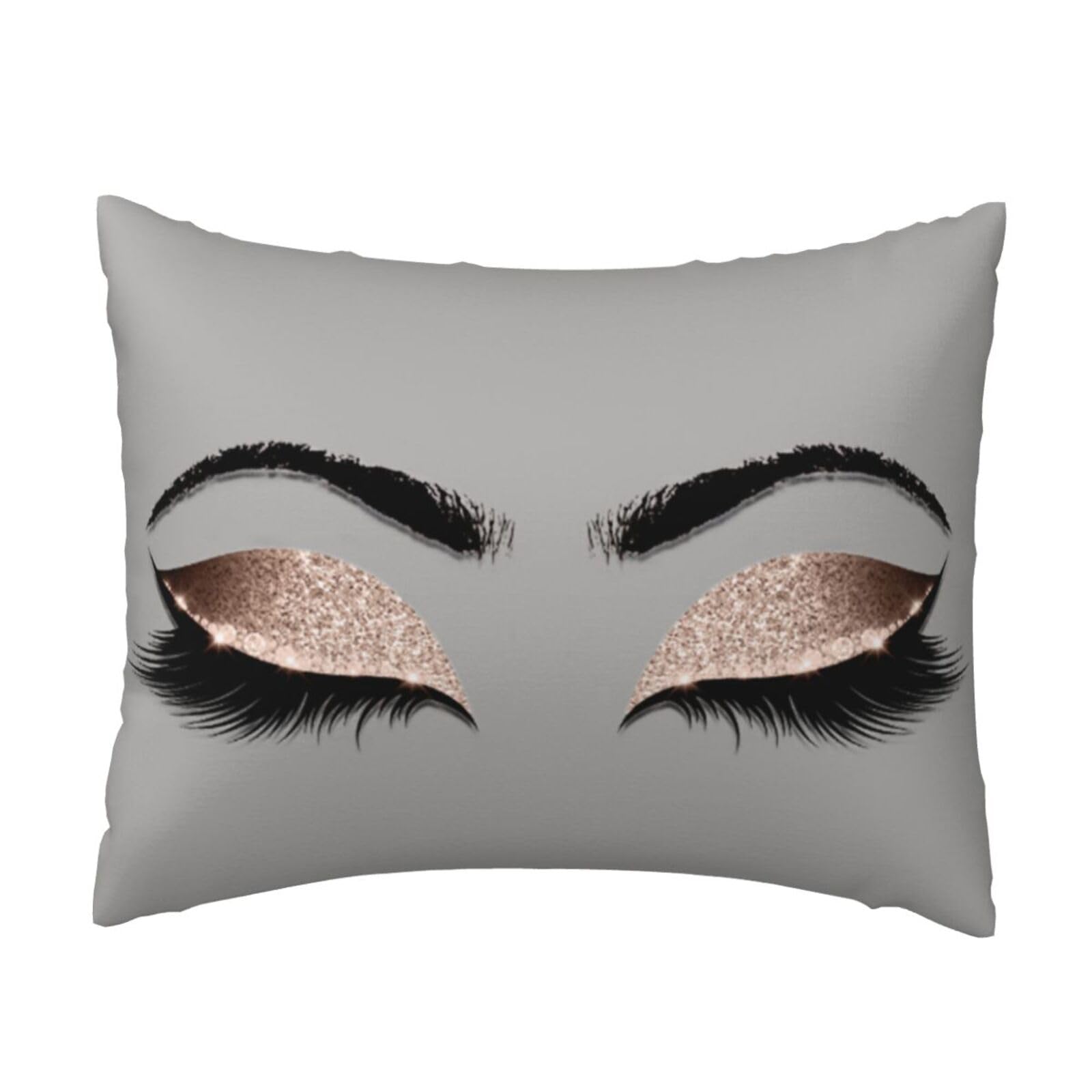 WSHFFILO Eyelash Pattern printed Pillow Case 20x26in Decorative pillowcase Throw Pillow Cover
