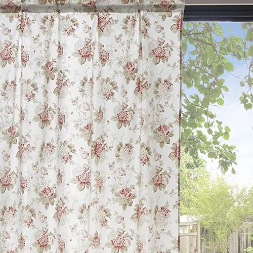 DaDa Bedding 2-Pack Dainty Cottage Floral Window Curtain Panels -
