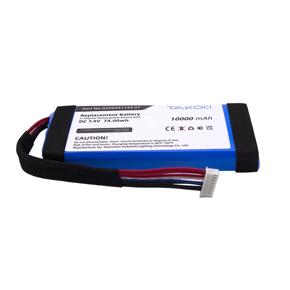Ersatzakku für Boombox JEM3316 JEM3317 JEM3318 GSP0931134 01 7.4V 10000mAh