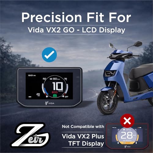 Image of ZEIR [2 PACK] Screen Protector Compatible with HERO VIDA VX2 GO 2026 Electric Bike Digital Instrument Console Screen Guard | VidaVx2 LCD Display Guard | 9H Hardness, Anti-Scratch & Water Resistant | HD Clarity Scooter Meter Touchscreen Accessory 2025+ [Not Tempered Glass] (Vida VX2 GO - Pack2)