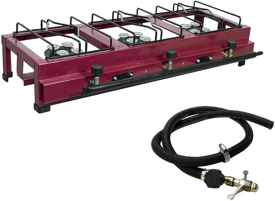 Fogão Industrial Portátil 3 Bocas Alta Pressão Mesa/Bancada