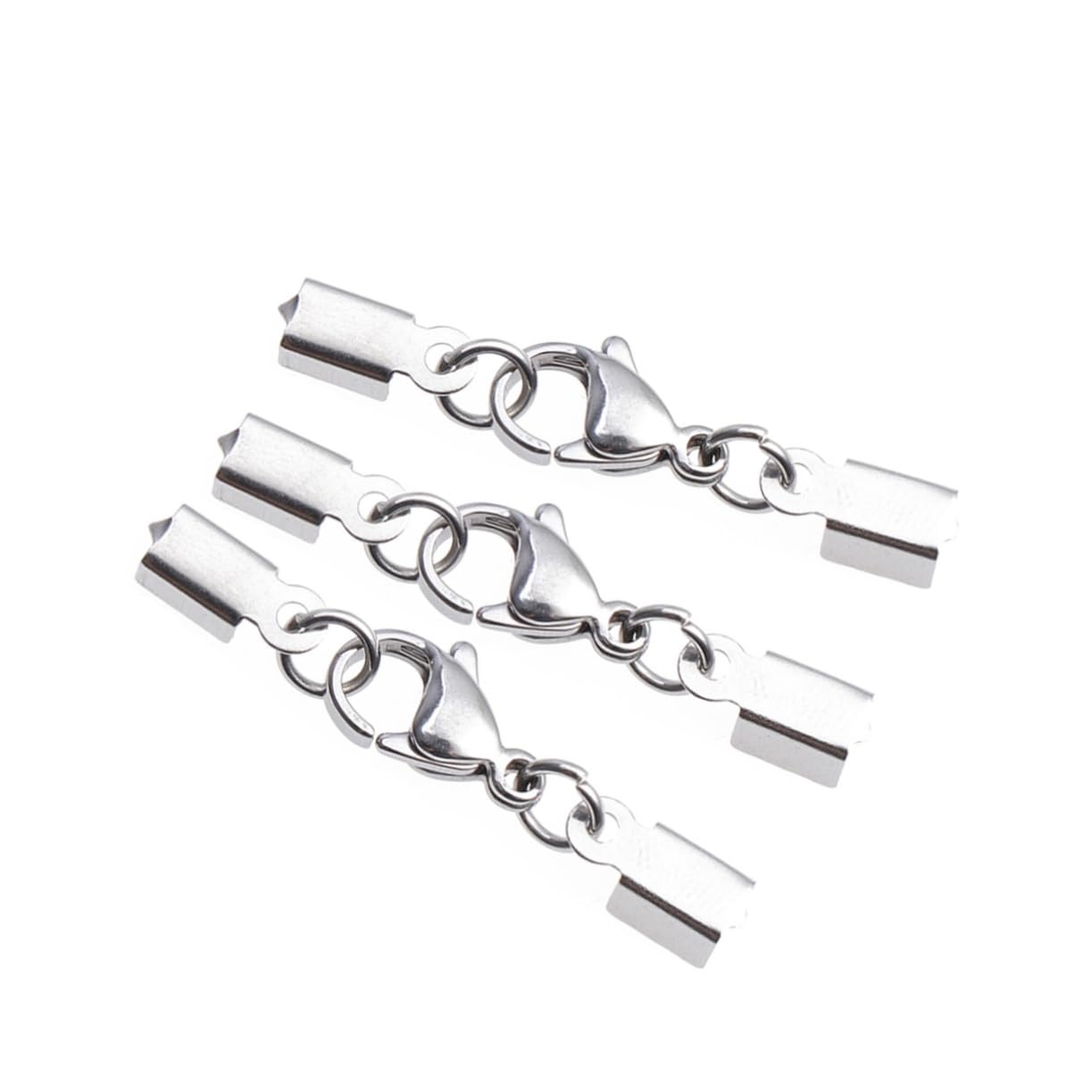 48 Stück Edelstahl Karabiner Verschlüsse für Schmuck Selbstgemacht