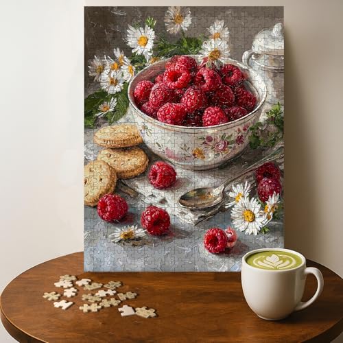Casse-tête bois framboises fraiches 500 pièces 20 x 15 po