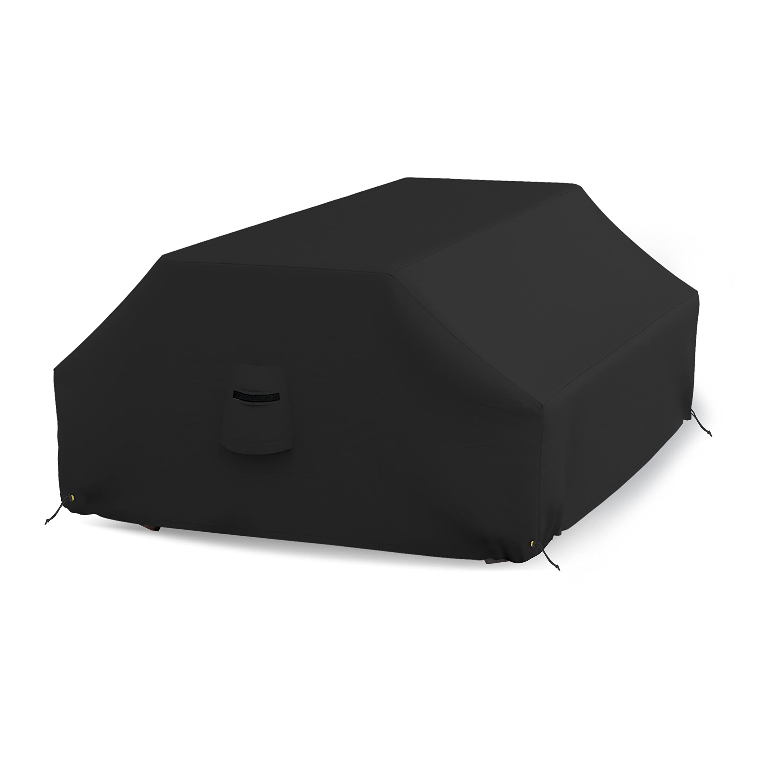 Covers & all Picnic Table Cover, 12 Oz Waterproof UV & Weather Resistant Protector, Outdoor Patio Table Bench Outside Furniture Cover with Air Vents & Drawstrings (98”L x 63”W x 37”H, Black)