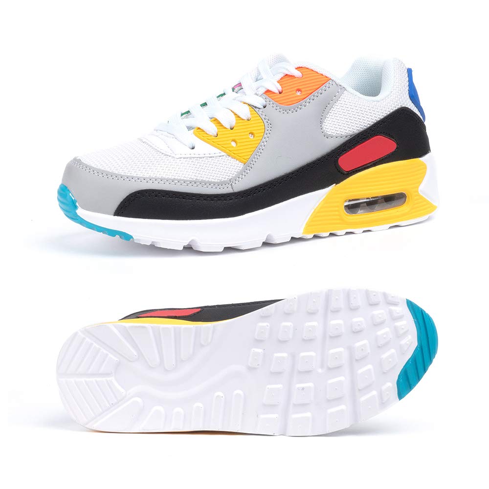Hitmars Scarpe Running Uomo Donna Donna Ginnastica Sneaker Leggere Traspirante Outdoor Sportive Calzature da Corsa Pallavolo Tennis Nero Verde Bianco Rosa Giallo EU36-EU47