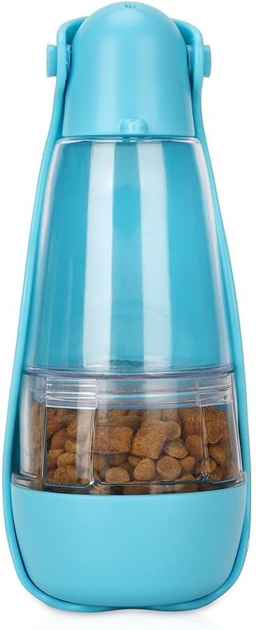 Pet Bottle with Drinking&Feeding Function Lightweight Pet Water Dispenser Foldable Travel Accessories