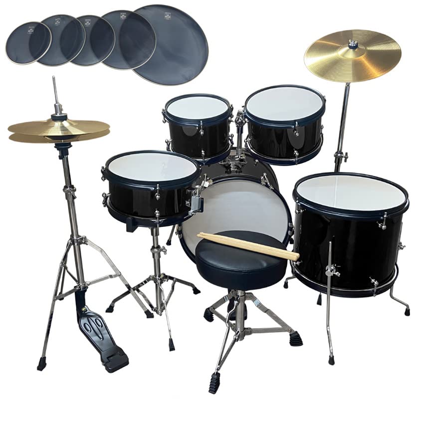 Amazon | ドラムセット 子供用「本格的」ミニ ドラムセット ブラック  