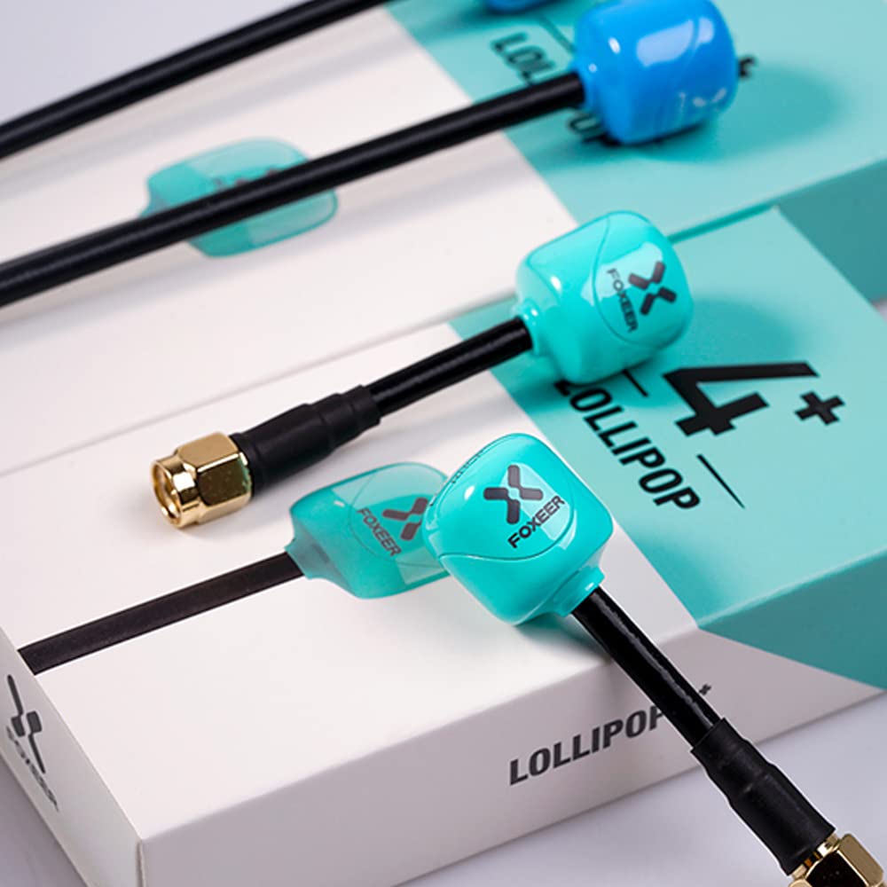 2 antenne FPV Foxeer Lollipop 4 Plus 2,6 dBi 5,75 GHz RHCP TX RX per drone FPV Racing (RP-SMA)