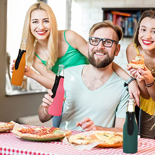 24 Pack Multicolor Beer Bottle Cooler Sleeves Extra Thick Neoprene Insulated Bottle Sleeve Cover With Zipper Collapsible Beer Sleeves For Bottles Beer Bottle Insulator Sleeves Bulk For Gifts #TOP5