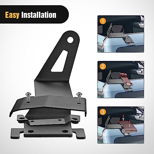Image of Nilight 2PCS 52 inch Straight LED Light Bar Mounting Bracket Over-Windshield Mount Kit for 2021 2022 2023 2024 2025 2026 Ford Bronco 2 /4 Door (1 Pair, Black)