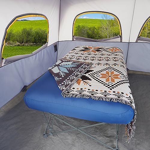 Image of KAMPKEEPER Camping Cot,Camping Cots for Adults,Folding Camping Cot with Inflatable Air Mattress and Carry Bag,for Outdoor Travel Camp Beach Vacation (not Included The Airpump)