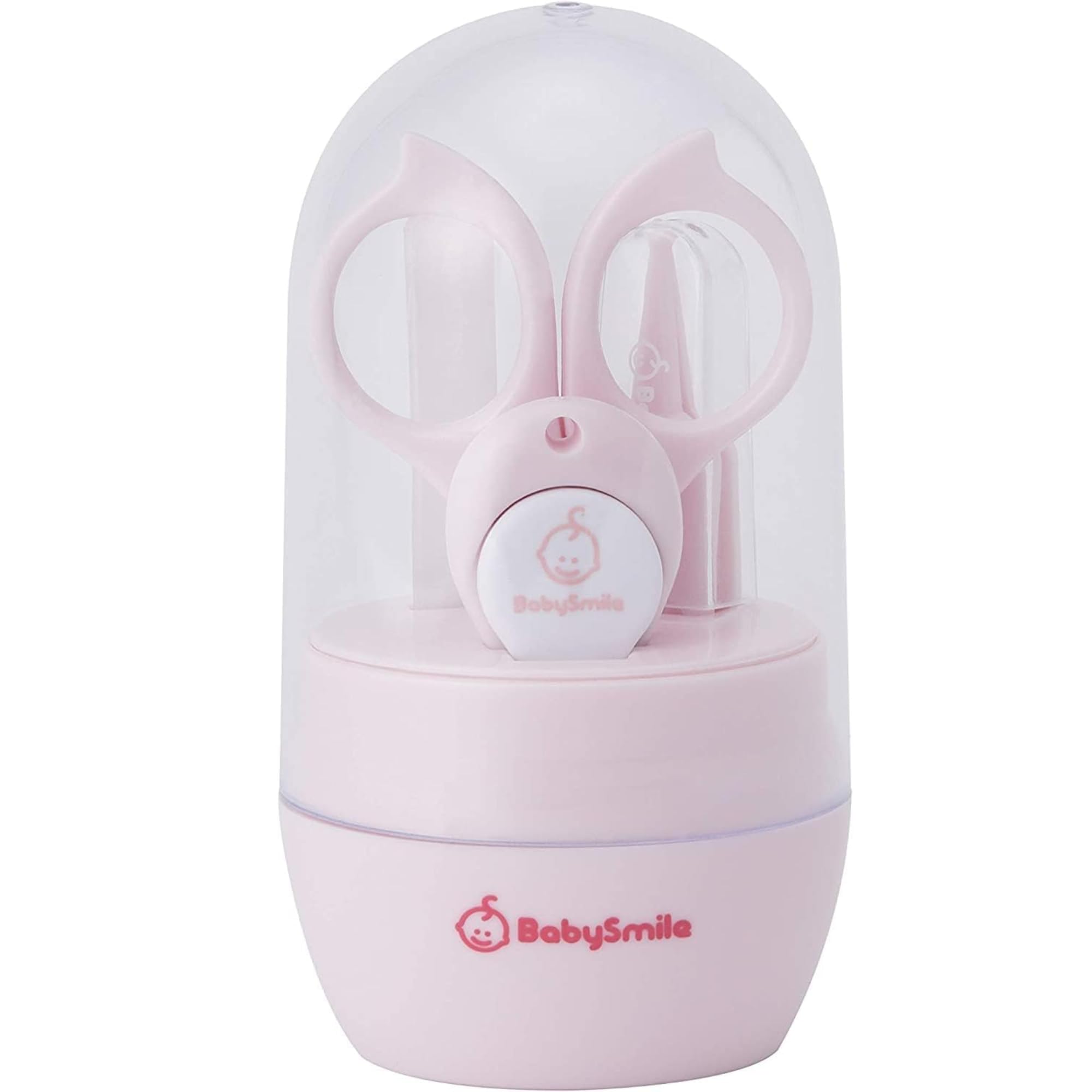 Baby Smile Baby Nail Care Set, 4 in1 with Case, Includes Baby Nail Clippers, Scissors, Nail File & Tweezers for Newborns, Infants & Toddlers, S-904