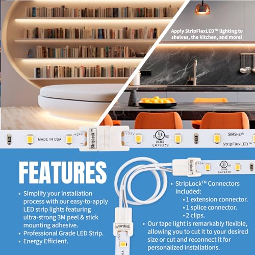 Tira de LED blanca cálida 2700K 10m 24V 60 LEDs/m SIRS-E miniatura 3