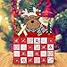 Sunnyglade Christmas Wooden Advent Calendar with Drawers 24 Day Countdown Cute Holiday Decoration (Red)
