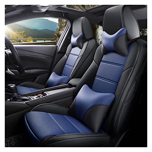 Fundas asientos impermeable Para X2 F39 X3 E83 F25 G01 G08 X4 F26 G02 X5 E70 F15 G05 E53 X6 E71 F16 G06 Funda De Cuero Personalizada Para Asiento Coche(Azul negro,A)