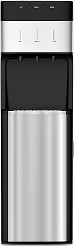 VECYS Dispensador de agua de acero inoxidable de 3 galones de carga inferior, enfriador de agua caliente con bloqueo de seguridad para niños, disponible en Yaxa Costa Rica