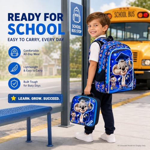 Image of AGSDON 3PCS Backpacks for Girls, 16 inch Elementary Kids Backpack Preschool School Bookbags and Lunch Box