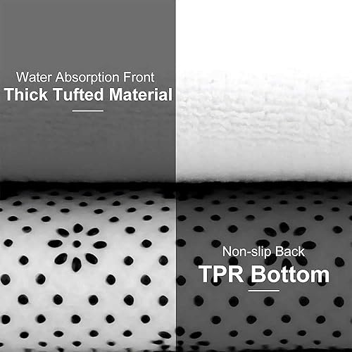 Miniatura 5 de Juego de 2 alfombras de cocina antifatiga, divertido y lindo gato gatito negro y blanco, alfombra de pasillo, comedor, lavable, antideslizante, para