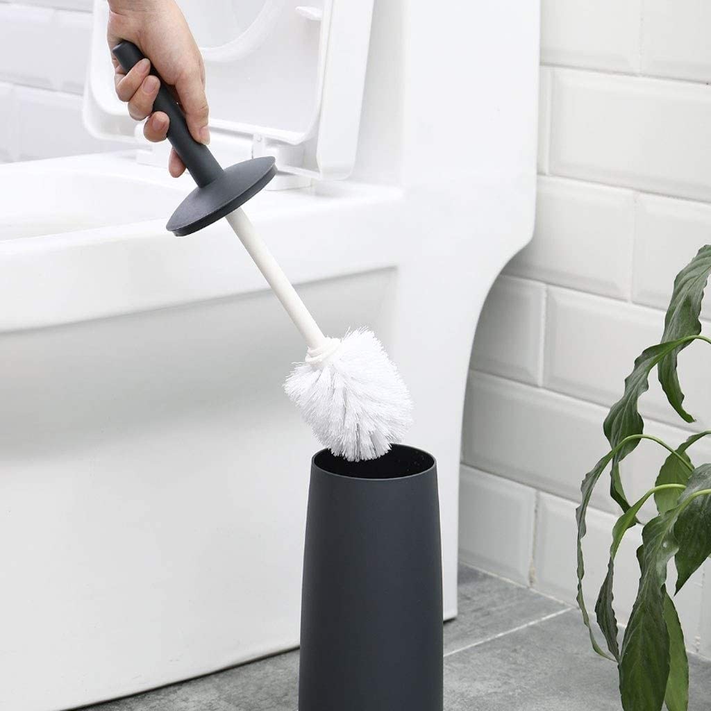 Zestaw szczotek toaletowych Plastikowa szczotka toaletowa, zdejmowany uchwyt Ciemnoszara szczotka do muszli klozetowej, zdejmowana gęsta główka szczotki Łatwa wymiana i czyszczenie Uchwyt za