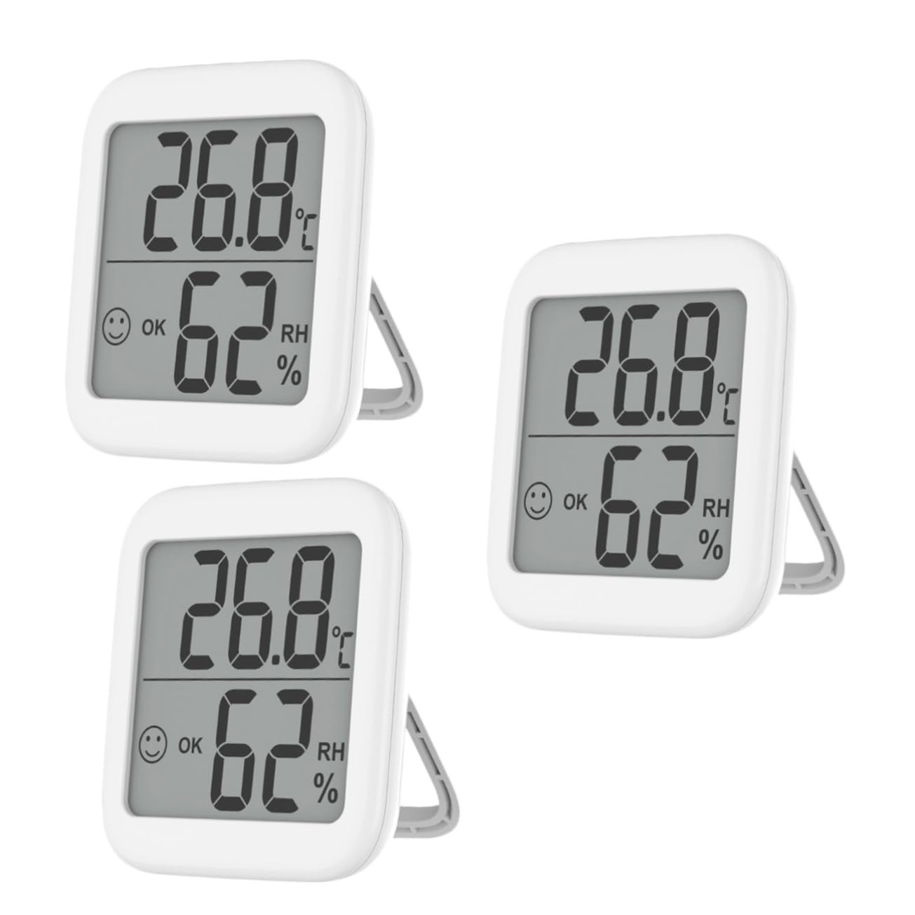 HEMOTON 3 Pezzi Misuratore Elettronico Di Temperatura E Umidità Per Interni Ed Esterni Gadget Da Cucina Igrometro Sospeso Termometro Digitale Termometro Ad Alta Precisione Monitor Di