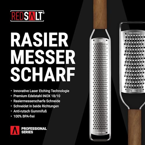 REDSALT® Premium Zester & Coarse Grater Set, Wood, Set Zester & Julienne Blade - Image 3