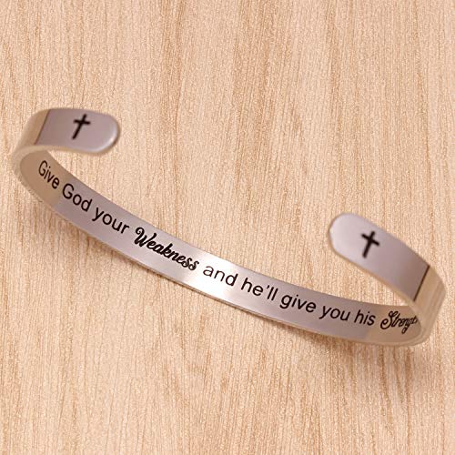 Btysun Bracelets for Women Mothers Day Bracelet Gifts from Daughter Inspirational Gifts for Women Graduation Gifts for Her Motivational Birthday Cuff Bangle Friendship Personalized Mantra Jewelry…