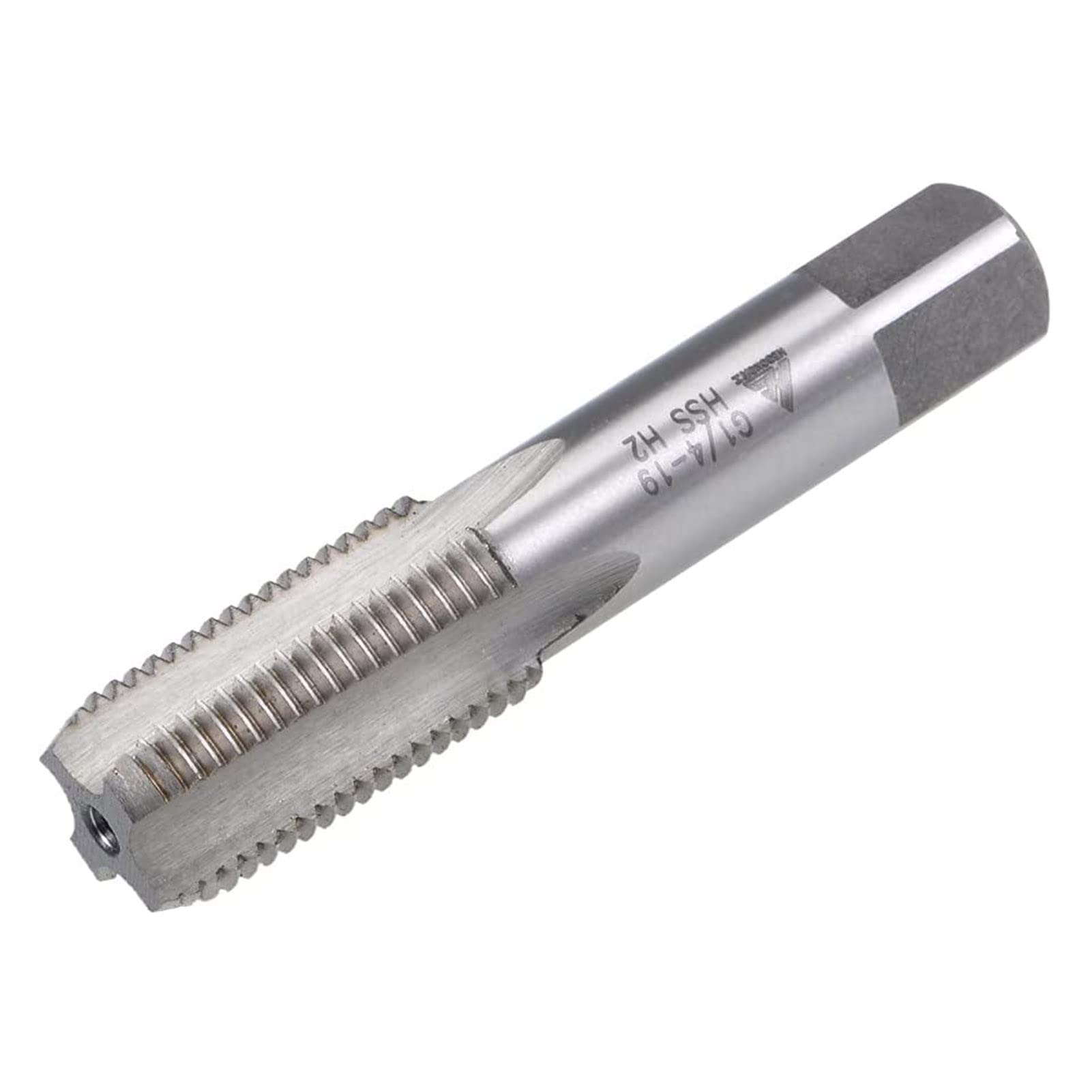 TOP-VIGOR G1/4-19 Straight Flute Screw Thread Tap, 4 Straight Flutes Right Hand Metric Machine Tap with H2 Tolerance
