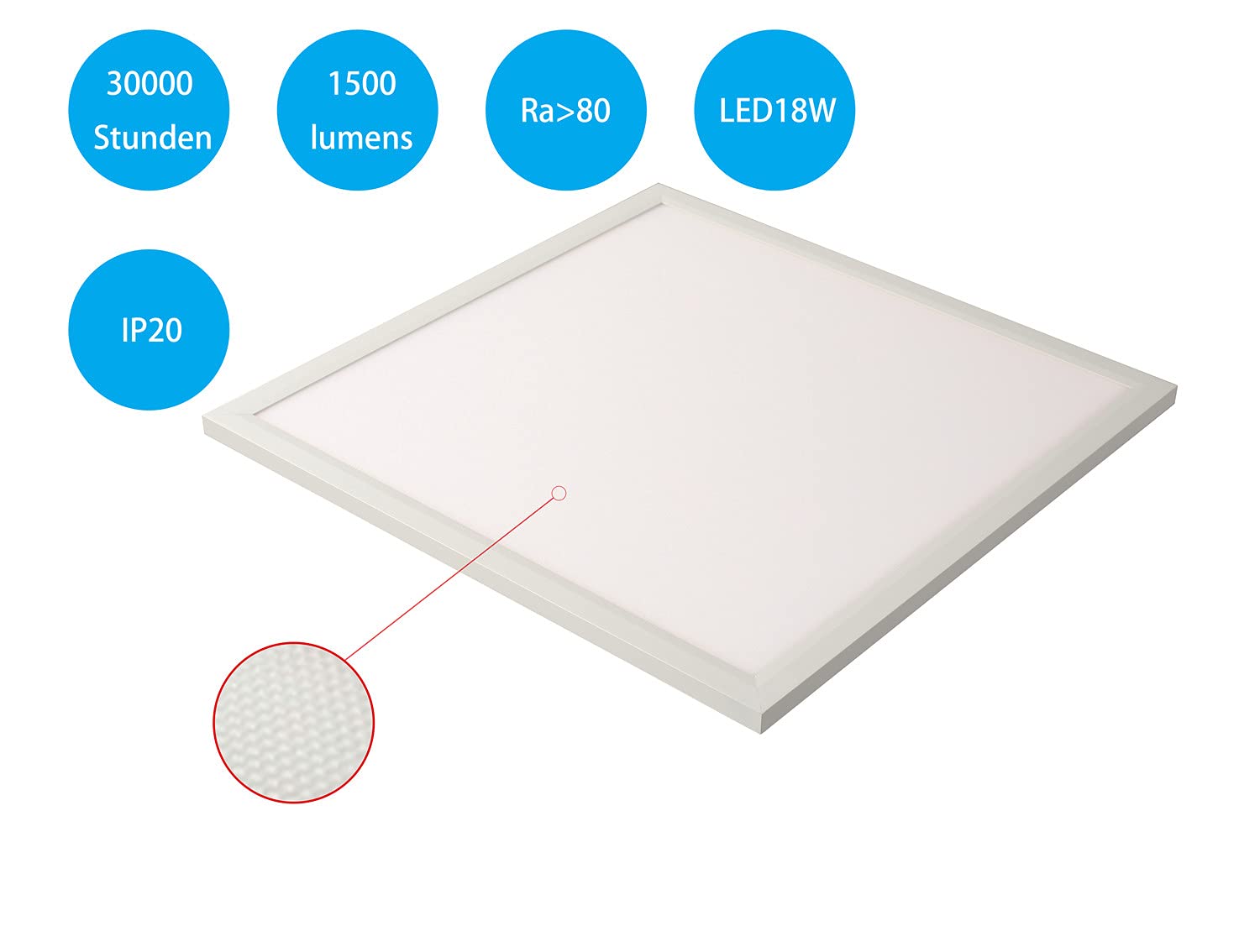 IMPTS LED Panel Deckenleuchte 60x30cm Dimmbar LED Deckenlampe flach mit Fernbedienung 3000K-6500K Warmweiß Naturweiß Kaltweiß 30W Lampe für Büro Schlafzimmer Esszimmer Flur Hotel