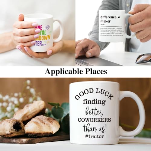 Taza de café cerámica 11 oz con asa en C miniatura 5