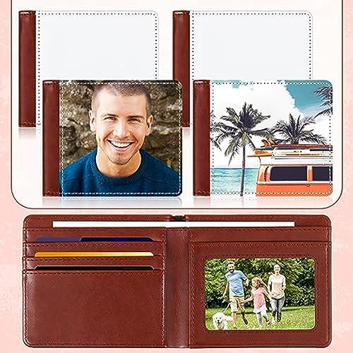 8PCS Sublimation Wallet Blank Heat Transfer Sublimation Bank Card Holder for Christmas Father's Day Office4