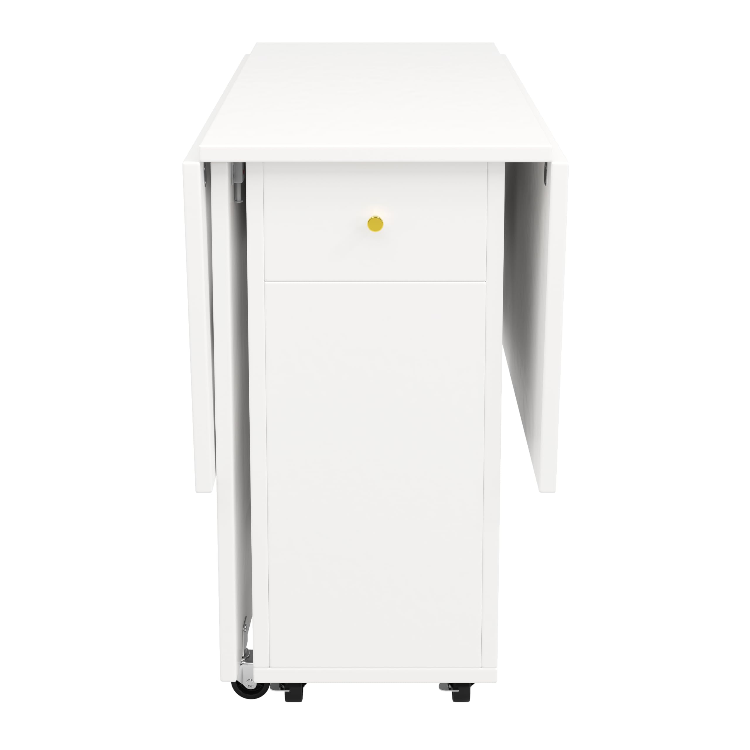 Îlot de Cuisine Mobile avec Plateau Rabattable,Table à Manger Pliante 2-en-1 et Coffret de Buffet,2 Tiroirs,3 Portes,6 étagères,Meuble de Rangement pour Salon,Salle à Manger