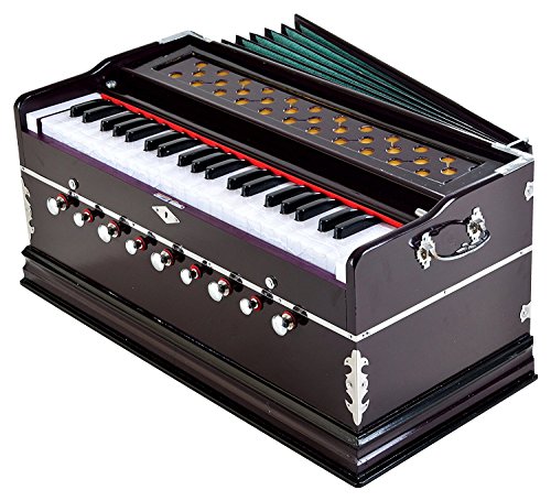 Laying Style™ Best Harmonium 9 Stopper, Chudidaar Bellow, 42 Key, Two Reed, Bass-Male, Kapler, Harmonium With Cover
