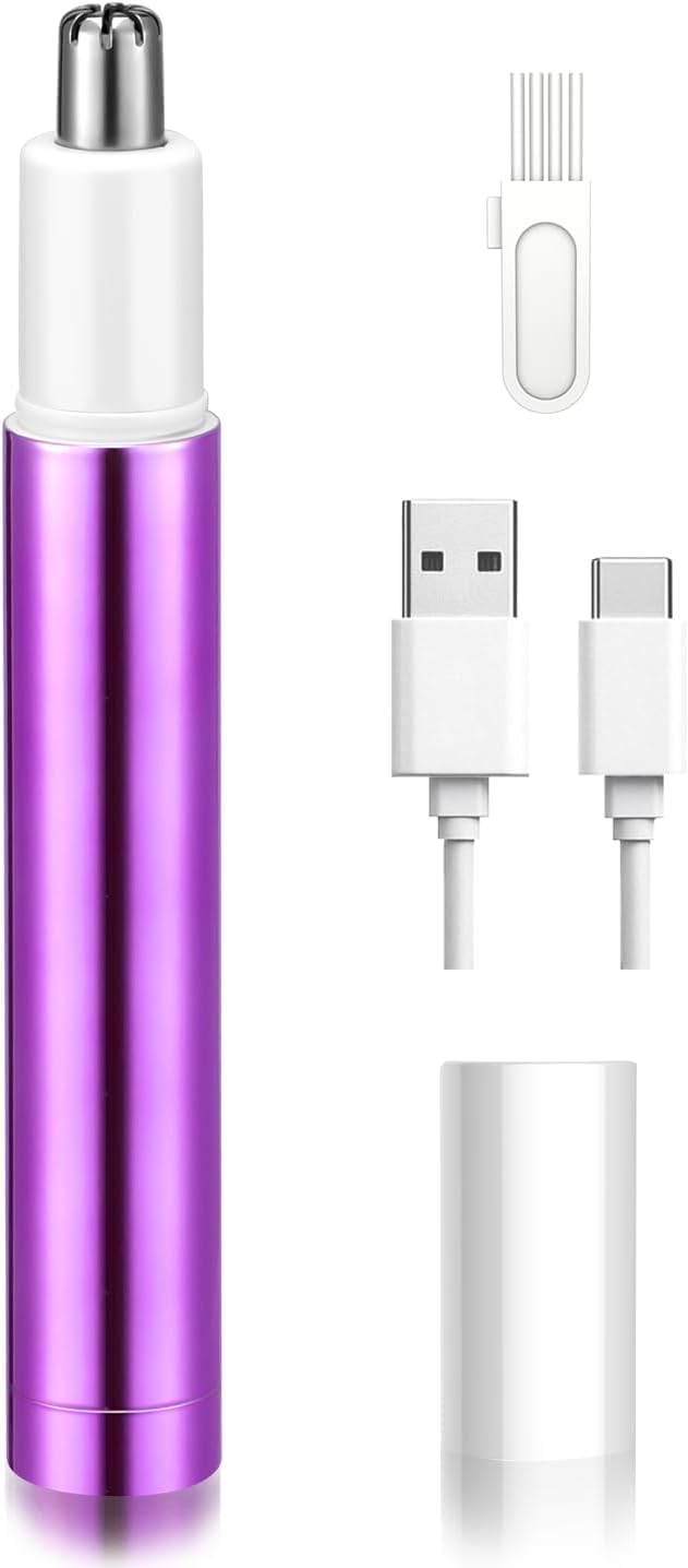 AREYZIN Nose Hair Trimmer for Women,Women's Nose Hair Trimmer, Powerful and Versatile Trimmer for Women, Easy to Clean, USB-C Rechargeable,Compact and