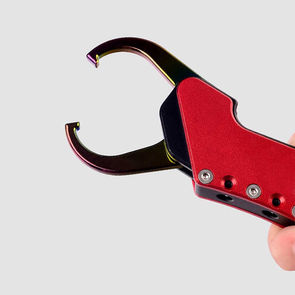 Greabuy Lega di alluminio, manico per pesce, serratura per labbra, pieghevole, clip, pinza per pesce