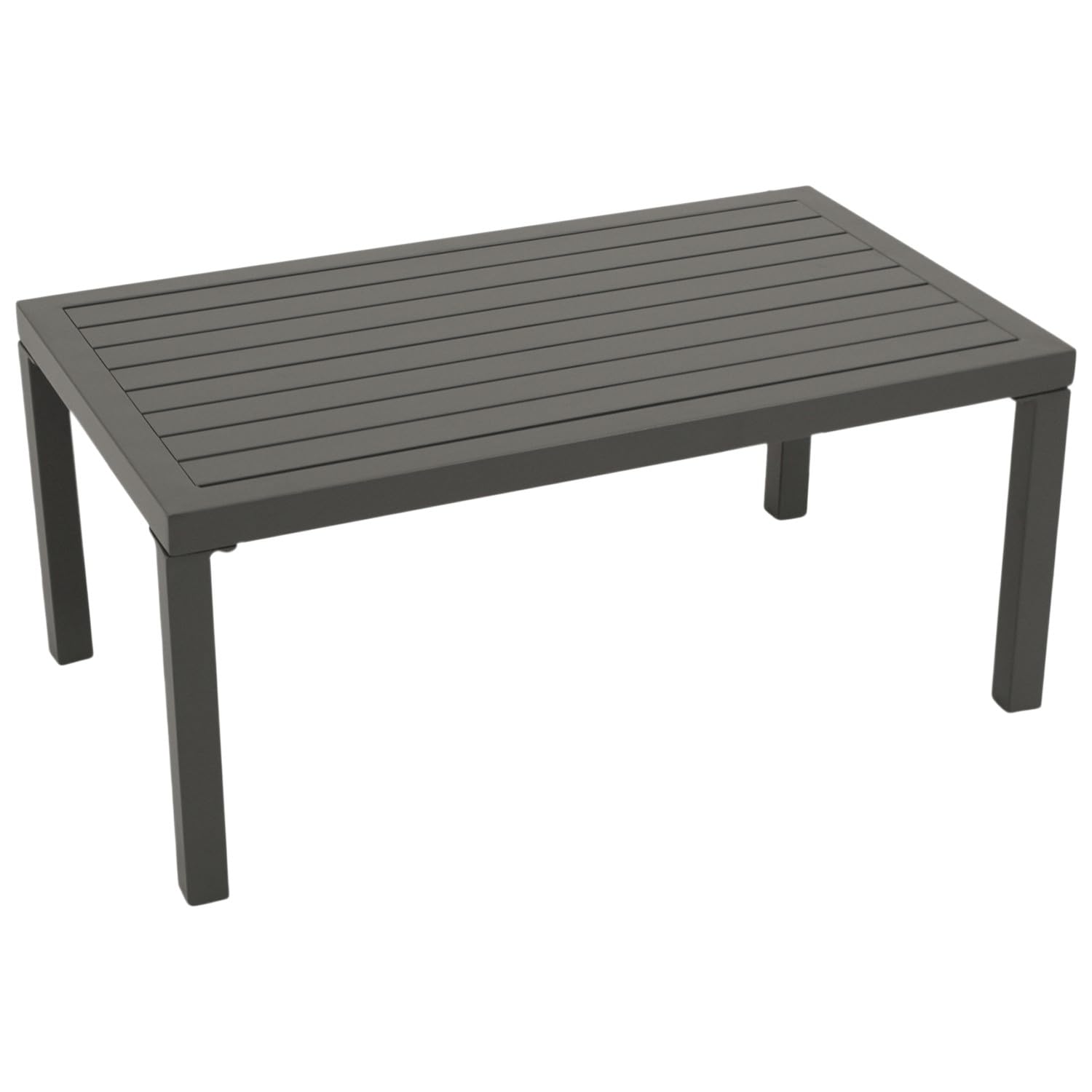 DEGAMO Loungeset Gartenset Vancouver 4-teilig, Aluminium anthrazit, Polster grau, wetterfest, Outdoor