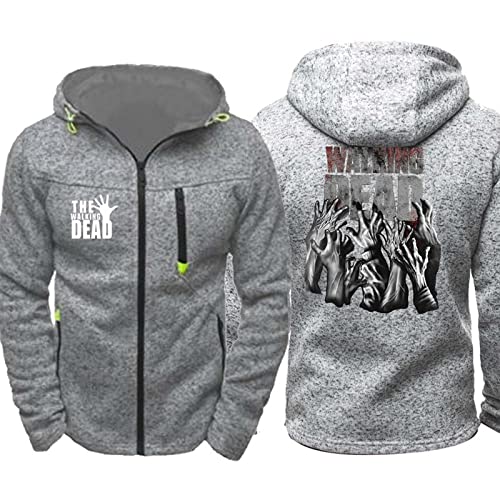 MORRIX Sudaderas con Capucha para Hombre, Chaquetas para The Walking Dead, Cárdigan Informal con...