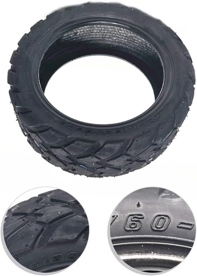 10 inch Electric Scooter Thickened Tubeless Tire 80/60-6 Rubber Tire for Zero Kick Scooter