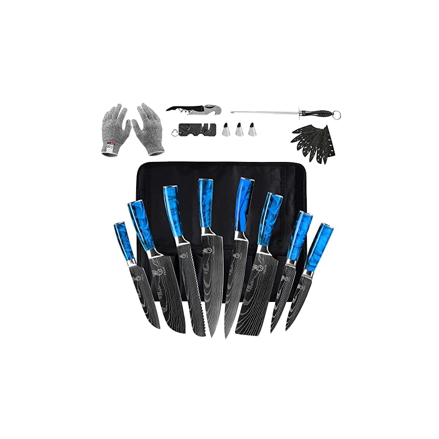 FULLHI-Knife-Set-14pcs-Japanese-Knife-Set-Multiple-Colour-Premium-German-Stainless-Steel-Kitchen-Knife-Set FULLHI Knife Set, 14pcs Japanese Knife Set, Multiple Colour Premium German Stainless Steel Kitchen Knife Set