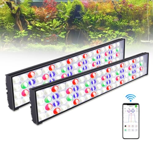 PopBloom led Aquarium Beleuchtung süßwasser Pflanze Mondlicht Aquarium vollspektrum led Aquarium Beleuchtung süßwasser Aquarium Beleuchtung für 100-140 cm Becken