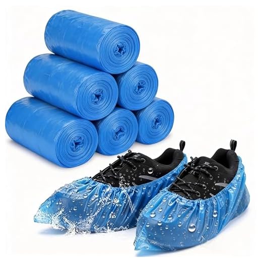 40 Pcs Shoe Covers, 20 Pairs Disposable Non-Slip Waterproof Shoe Booties for Indoor Use, Fits Men Women US Size 9-13, for Home Hospital Construction Salon Visitors
