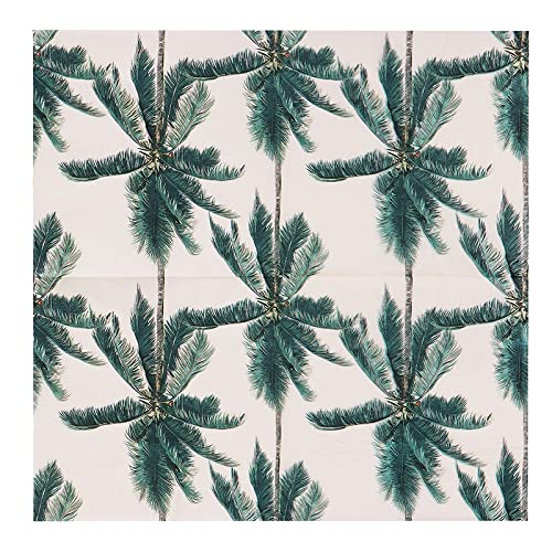 Pack De 100 Serviettes Tropicales Avec Feuilles De Jungle - Imprimé De Palmier Vaisselle Jetable Pour Les Repas Intérieurs Ou Extérieurs, Garden Party, Été, Barbecue, Pique-Nique, Découpage, Th Cover